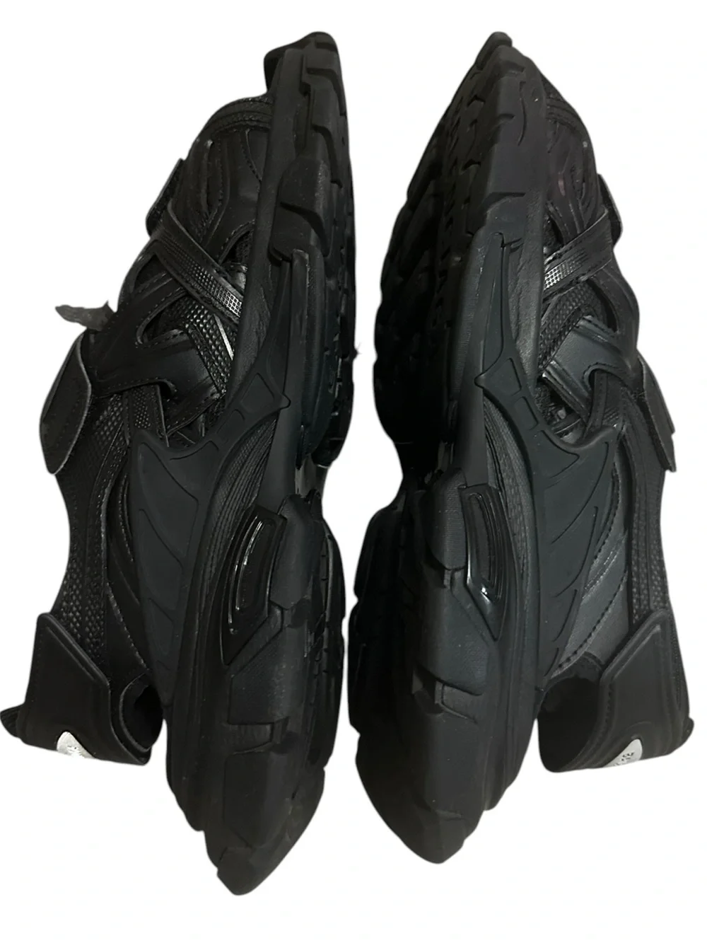 Balenciaga Black Men's Sporty Leather Strap Sandals size 43